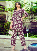 Flicklee Cotton Plum Kurti With Pant
