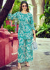 Flicklee Cotton Teal Kurti With Pant